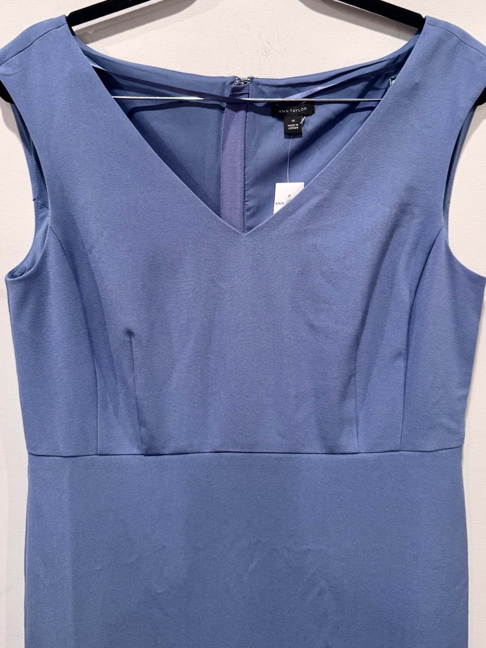 Ann Taylor Women’s Sapphire Blue Seasonless Stretch Sheath Dress Size 10 NWT - Picture 5 of 12